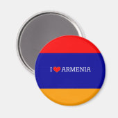 I Love Armenia, flag of Armenia Magneet (Voorkant / Achterkant)