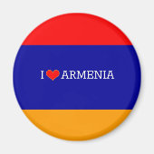 I Love Armenia, flag of Armenia Magneet (Voorkant)