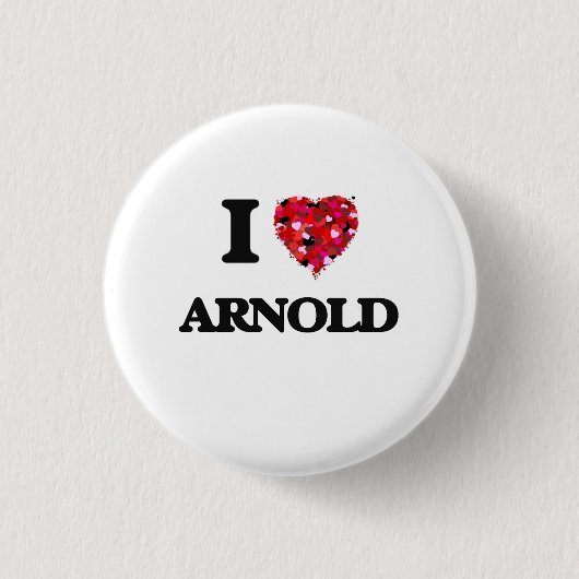 I Love Arnold Ronde Button 3,2 Cm (Voorkant)