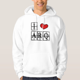 I love ARQ Moletom estampado Hoodie