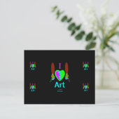 I Love Art Briefkaart (Staand voorkant)