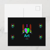 I Love Art Briefkaart (Voorkant / Achterkant)
