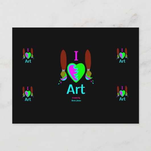 I Love Art Briefkaart (Voorkant)