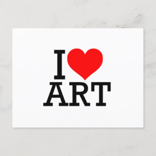 I Love Art Briefkaart