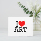 I Love Art Briefkaart (Staand voorkant)