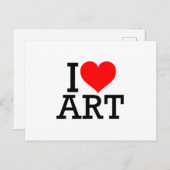 I Love Art Briefkaart (Voorkant / Achterkant)