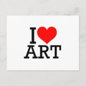 I Love Art Briefkaart (Voorkant)