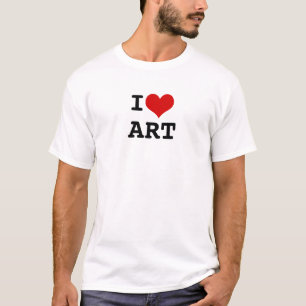 I Love Art Mannen Basic T-Shirt