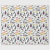 I Love Art Supplies Pattern Cadeaupapier (Vlak)