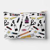 I Love Art Supplies Pattern Etui (Achterkant)