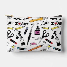 I Love Art Supplies Pattern Etui