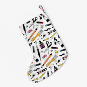 I Love Art Supplies Pattern Kleine Kerstsok (Achterkant (Hangend))