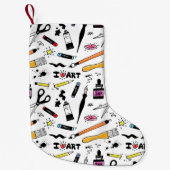 I Love Art Supplies Pattern Kleine Kerstsok (Voorkant)