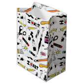 I Love Art Supplies Pattern Medium Cadeauzakje (Voorkant Gekanteld)