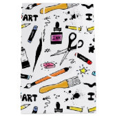 I Love Art Supplies Pattern Medium Cadeauzakje (Achterkant)