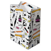 I Love Art Supplies Pattern Medium Cadeauzakje (Achterkant Gekanteld)
