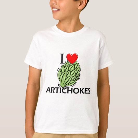 I Love Artichokes T-shirt (Voorkant)