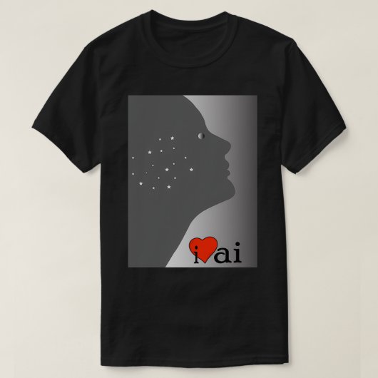 I Love Artificial Intelligence 1 T-shirt (Design voorkant)