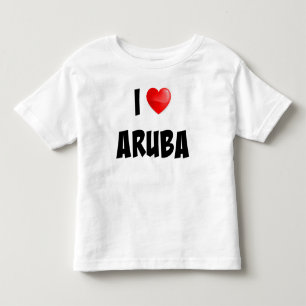 'I Love Aruba' aangepaste kleding Kinder Shirts