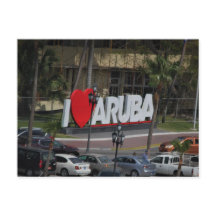 "I Love Aruba" bord, Fotografie, Ansichtkaart