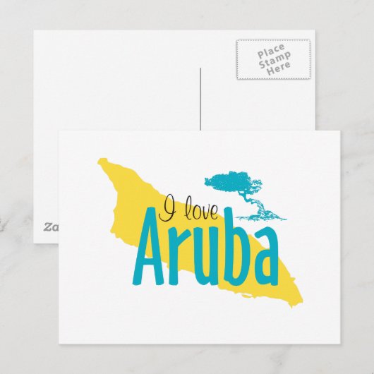I Love Aruba Briefkaart (Voorkant / Achterkant)