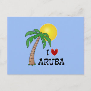 I Love Aruba Briefkaart
