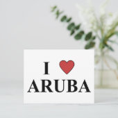 I Love Aruba Briefkaart (Staand voorkant)