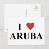 I Love Aruba Briefkaart (Voorkant / Achterkant)