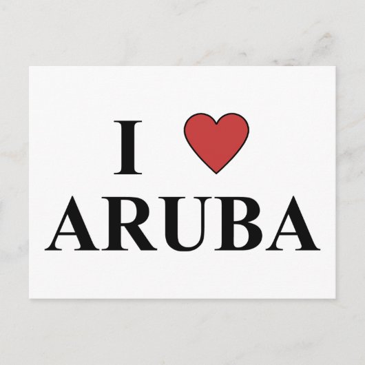 I Love Aruba Briefkaart (Voorkant)