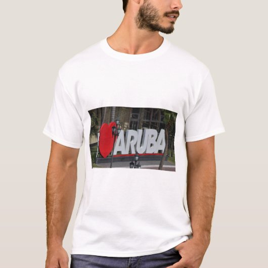 "I Love Aruba", Fotografie T-shirt (Voorkant)