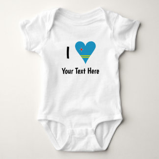 I Love (Aruba Heart Flag) gepersonaliseerd Romper