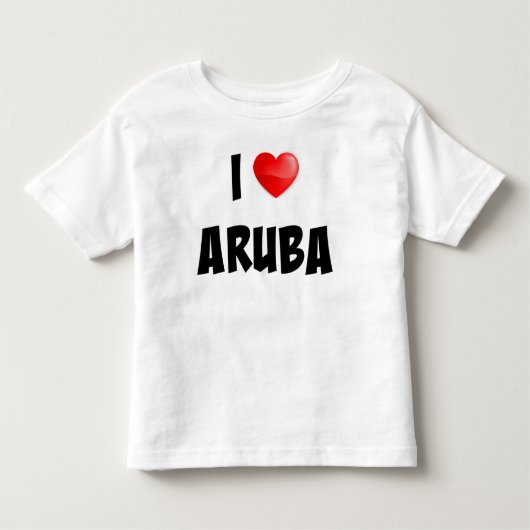 'I Love Aruba' op maat ontworpen kleding Kinder Shirts (Voorkant)