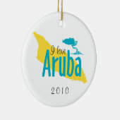 I Love Aruba Ornament (Rechts)