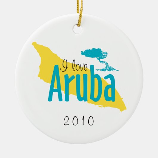 I Love Aruba Ornament (Voorkant)