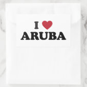 I Love Aruba Rechthoekige Sticker (Tas)
