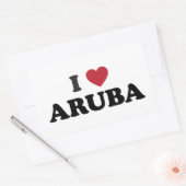 I Love Aruba Rechthoekige Sticker (Envelop)
