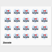 I Love Aruba Ronde Sticker (Vel)