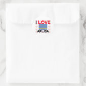 I Love Aruba Ronde Sticker (Tas)
