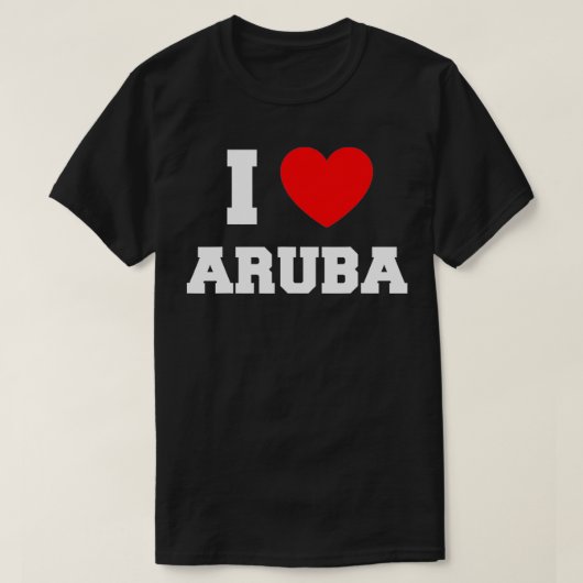 I Love Aruba T-shirt (Design voorkant)
