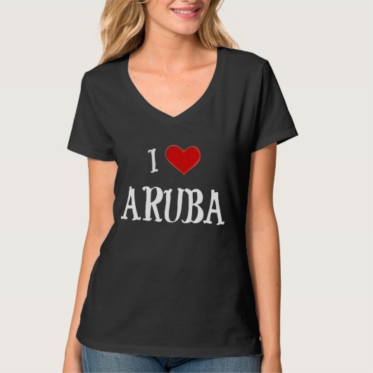 I Love Aruba T-shirt (Voorkant)