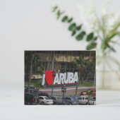 "I Love Aruba"-teken, Fotografie, Briefkaart (Staand voorkant)
