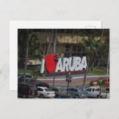 "I Love Aruba"-teken, Fotografie, Briefkaart (Voorkant / Achterkant)