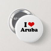 I Love Aruba Tshirt Ronde Button 5,7 Cm (Voorkant /achterkant)