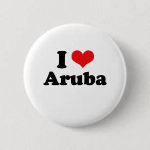 I Love Aruba Tshirt Ronde Button 5,7 Cm