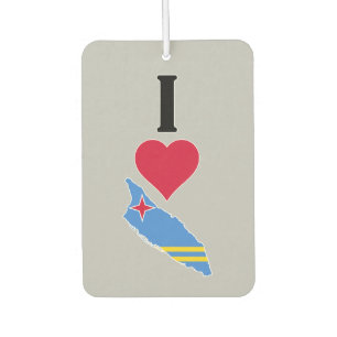 I Love Aruba Vertical I Heart Aruba Flag Map Luchtverfrisser