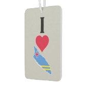 I Love Aruba Vertical I Heart Aruba Flag Map Luchtverfrisser (Links)