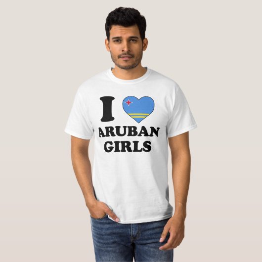 I love Aruban Girls T-shirt (Voorkant volledig)