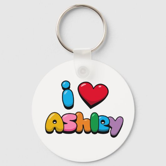 I Love Ashley Sleutelhanger (Achterkant)