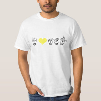 I Love ASL (American Sign Language) Basic T T-shirt