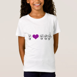 I Love ASL (American Sign Language) Girls T-shirt